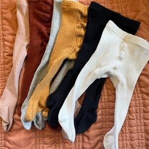 Cozy Knit Kids Bottoms - Black, Cream, Mustard, Rust